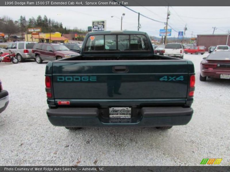 Spruce Green Pearl / Tan 1996 Dodge Ram 1500 ST Extended Cab 4x4