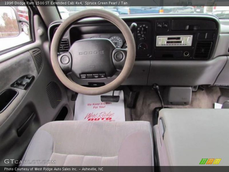 Spruce Green Pearl / Tan 1996 Dodge Ram 1500 ST Extended Cab 4x4
