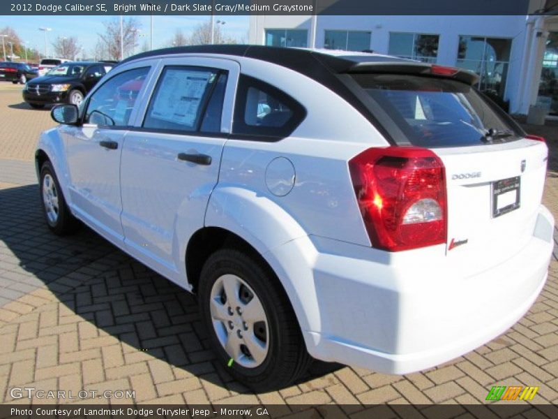 Bright White / Dark Slate Gray/Medium Graystone 2012 Dodge Caliber SE