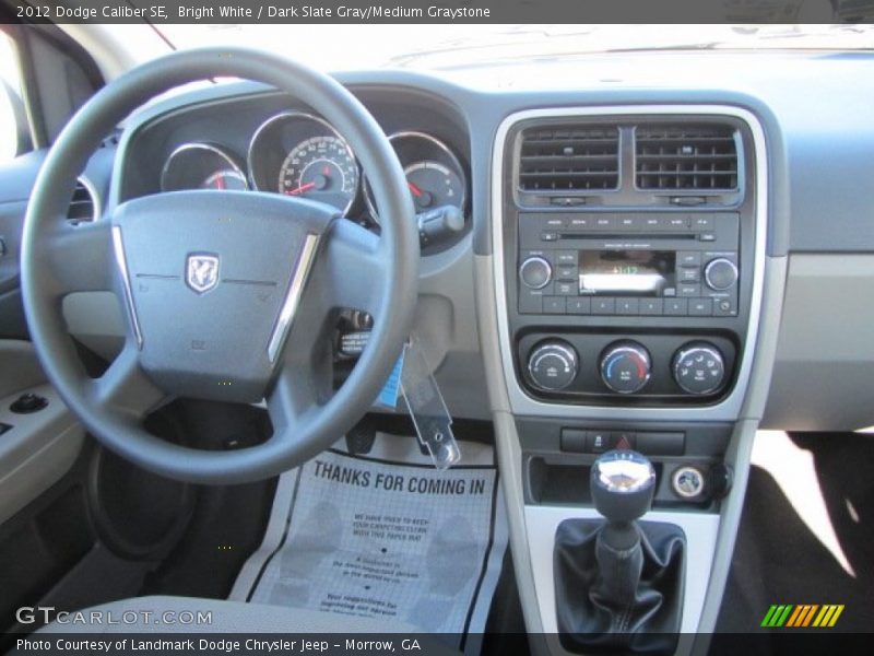 Bright White / Dark Slate Gray/Medium Graystone 2012 Dodge Caliber SE