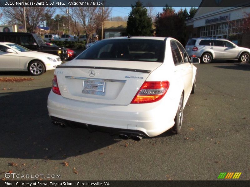 Arctic White / Black 2010 Mercedes-Benz C 63 AMG