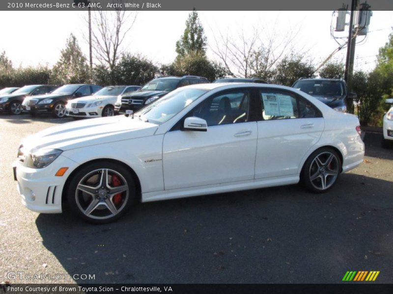 Arctic White / Black 2010 Mercedes-Benz C 63 AMG
