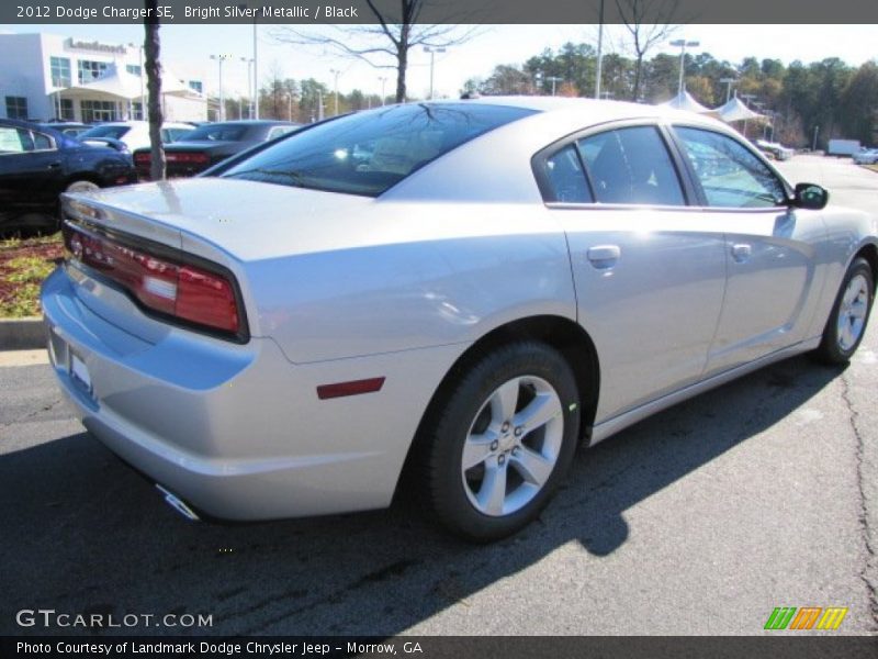 Bright Silver Metallic / Black 2012 Dodge Charger SE