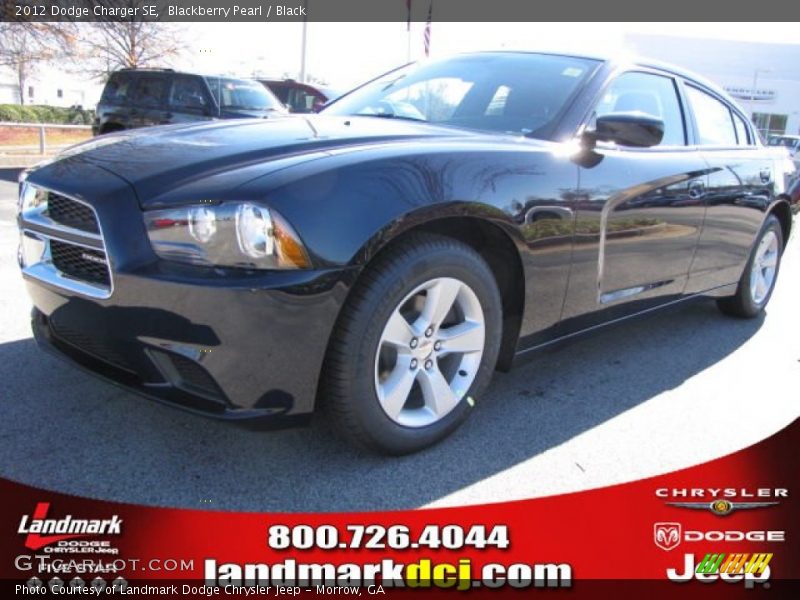 Blackberry Pearl / Black 2012 Dodge Charger SE