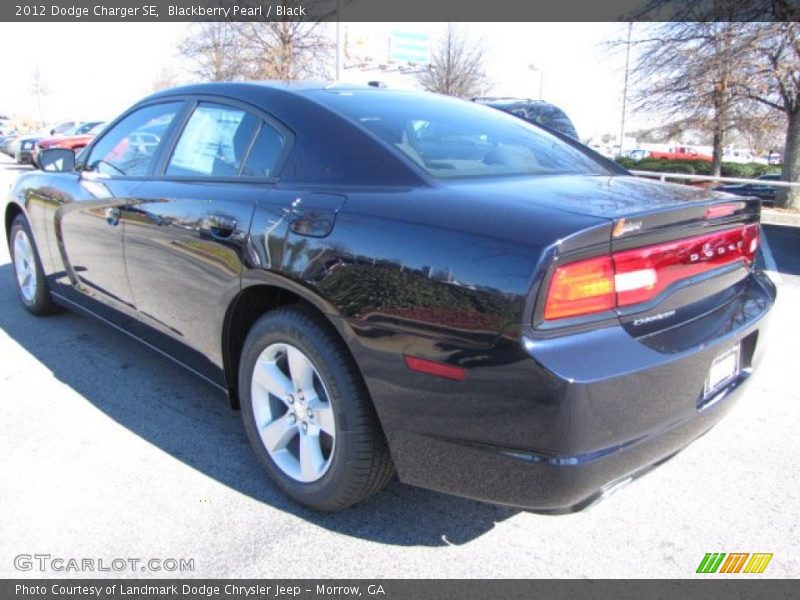 Blackberry Pearl / Black 2012 Dodge Charger SE