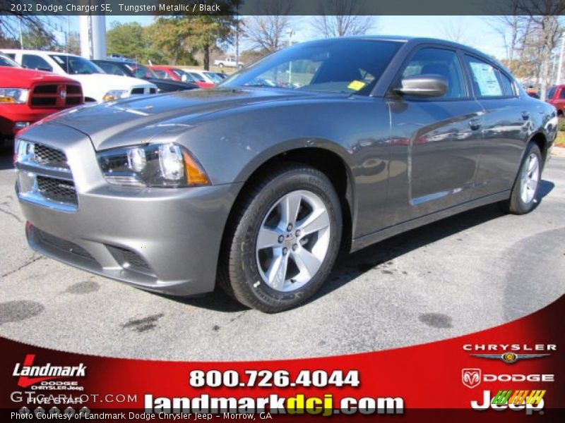 Tungsten Metallic / Black 2012 Dodge Charger SE