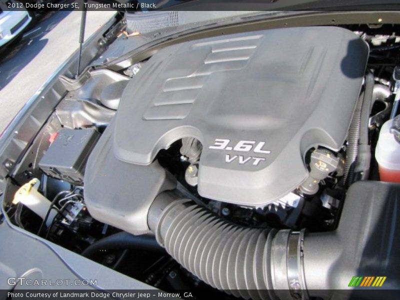 Tungsten Metallic / Black 2012 Dodge Charger SE