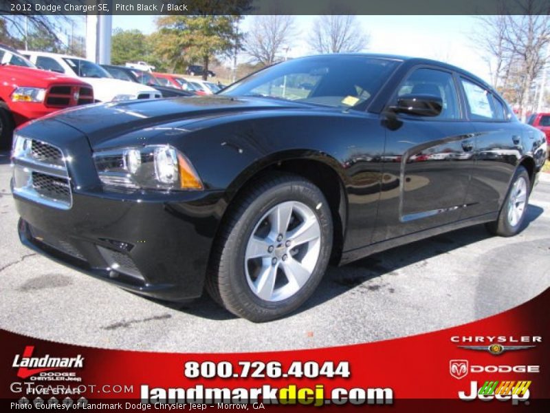 Pitch Black / Black 2012 Dodge Charger SE