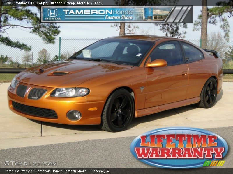 Brazen Orange Metallic / Black 2006 Pontiac GTO Coupe