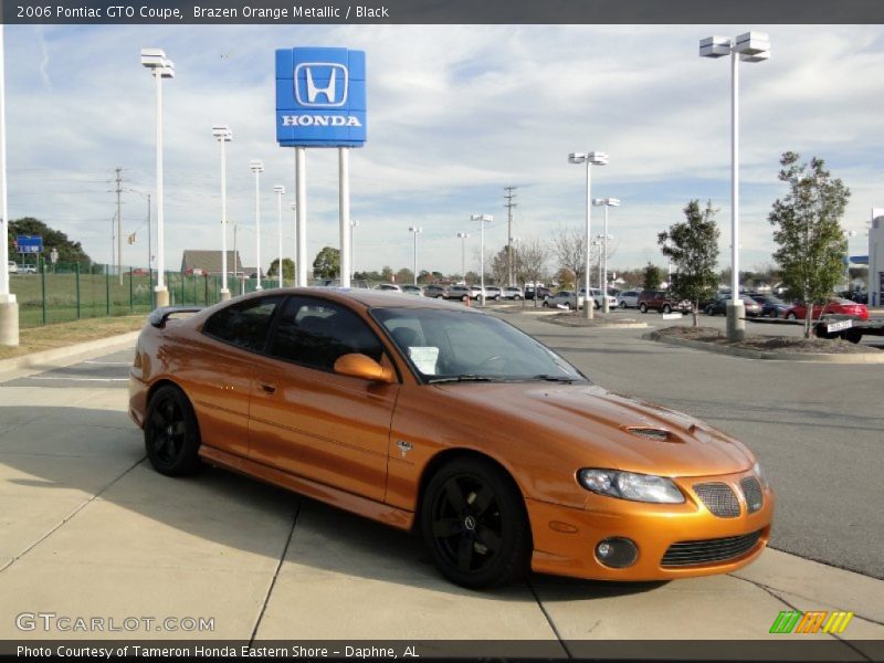 Brazen Orange Metallic / Black 2006 Pontiac GTO Coupe