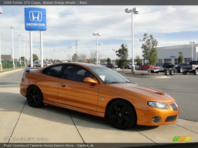 Brazen Orange Metallic / Black 2006 Pontiac GTO Coupe