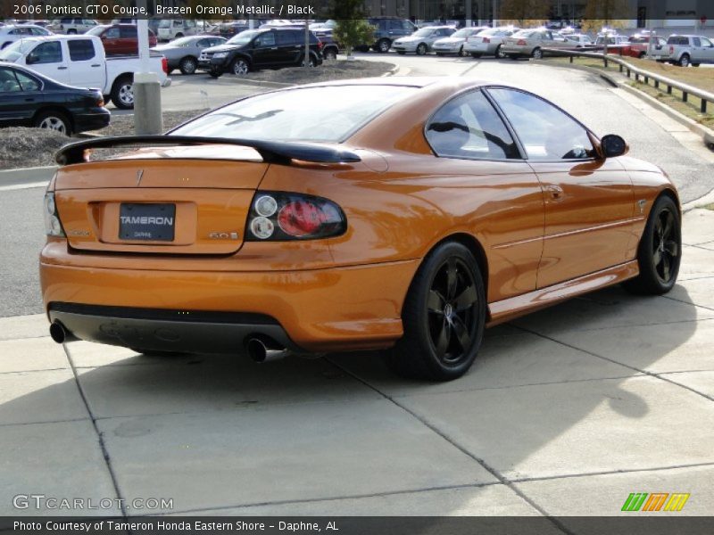 Brazen Orange Metallic / Black 2006 Pontiac GTO Coupe