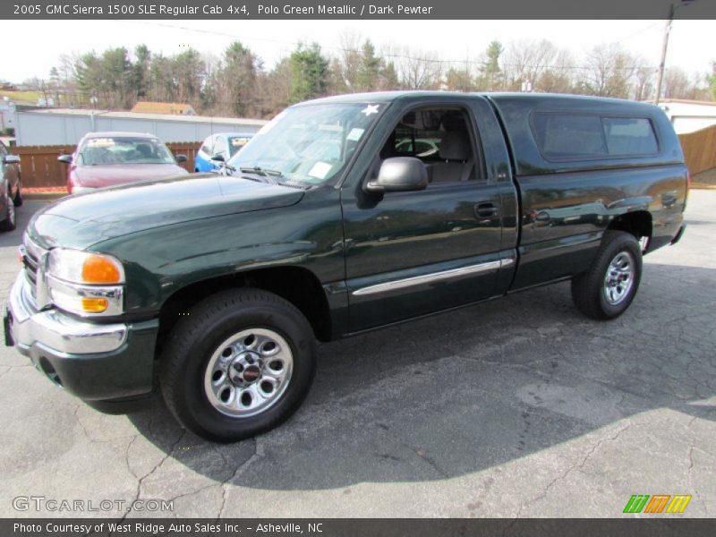 Polo Green Metallic / Dark Pewter 2005 GMC Sierra 1500 SLE Regular Cab 4x4