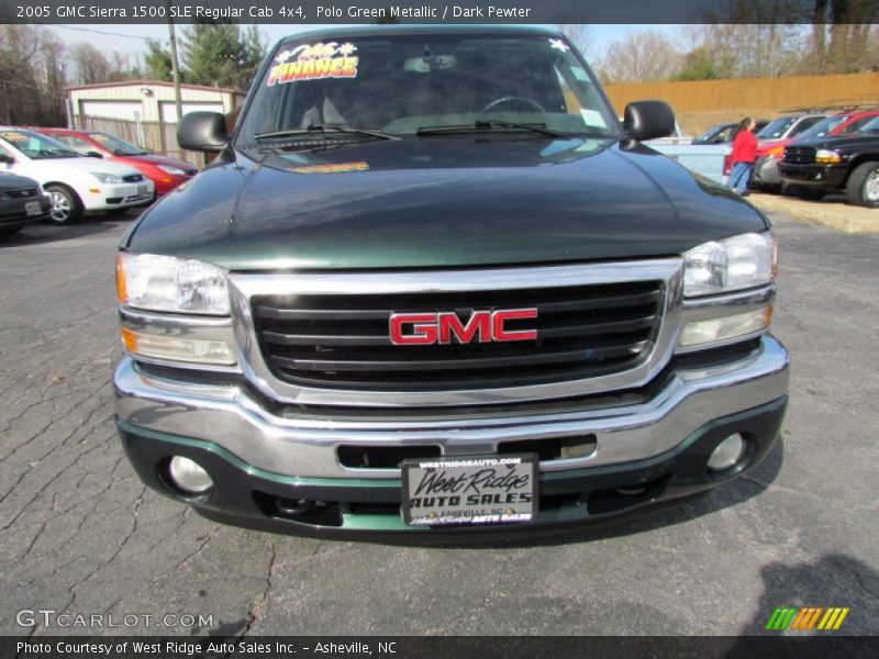 Polo Green Metallic / Dark Pewter 2005 GMC Sierra 1500 SLE Regular Cab 4x4