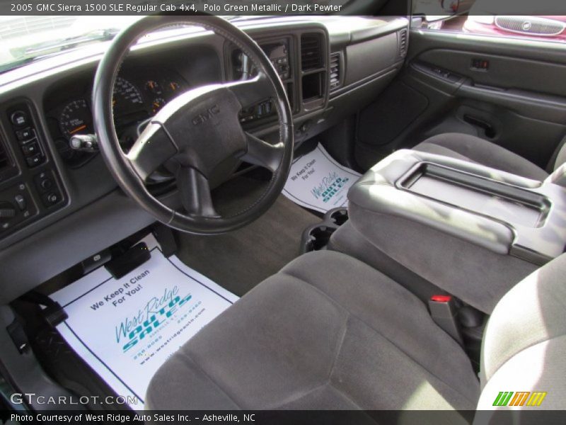 Polo Green Metallic / Dark Pewter 2005 GMC Sierra 1500 SLE Regular Cab 4x4