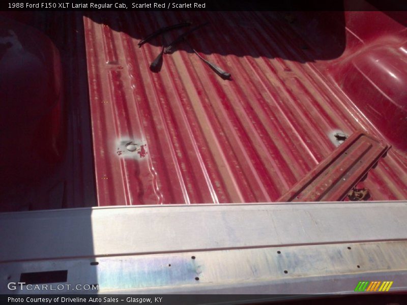 Scarlet Red / Scarlet Red 1988 Ford F150 XLT Lariat Regular Cab