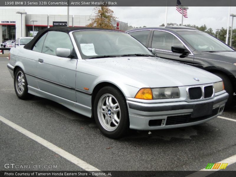 Arctic Silver Metallic / Black 1998 BMW 3 Series 328i Convertible