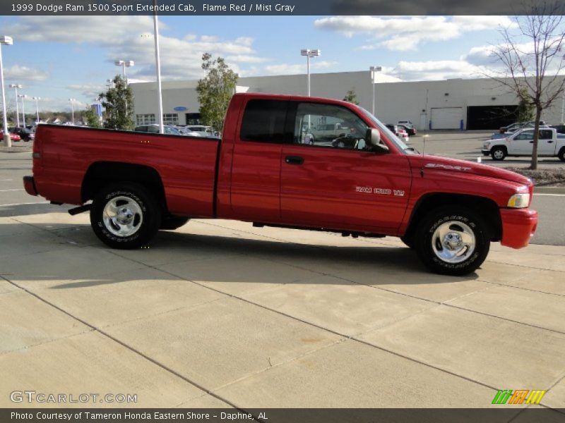 Flame Red / Mist Gray 1999 Dodge Ram 1500 Sport Extended Cab
