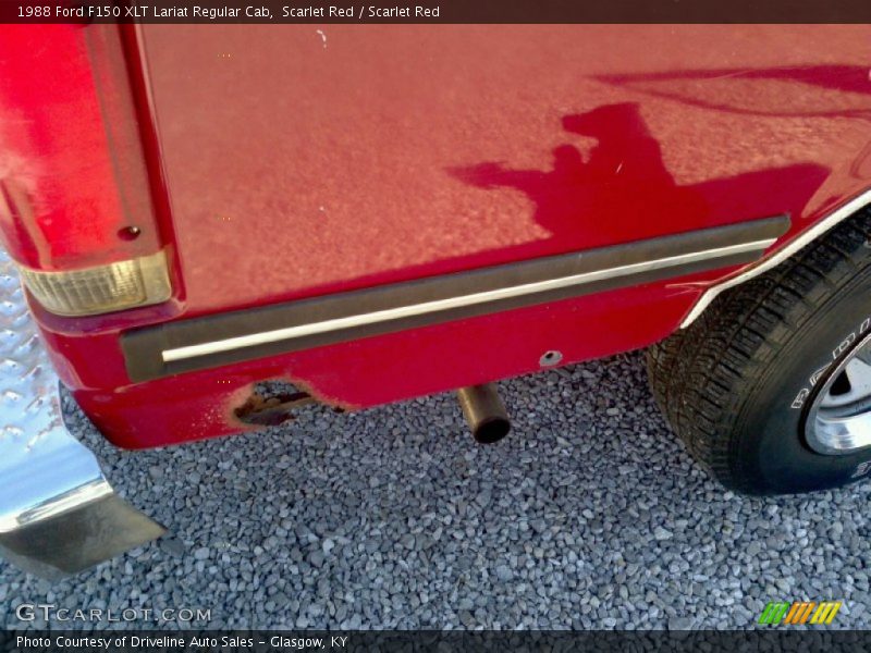 Scarlet Red / Scarlet Red 1988 Ford F150 XLT Lariat Regular Cab