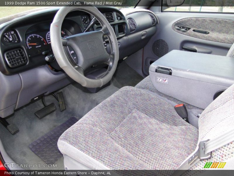Flame Red / Mist Gray 1999 Dodge Ram 1500 Sport Extended Cab