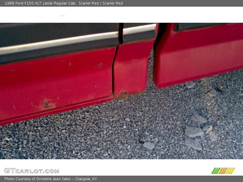 Scarlet Red / Scarlet Red 1988 Ford F150 XLT Lariat Regular Cab