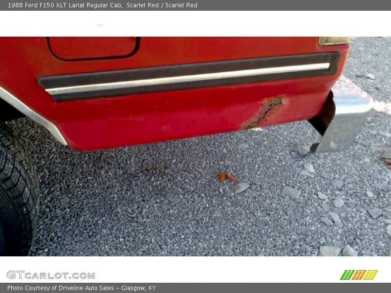 Scarlet Red / Scarlet Red 1988 Ford F150 XLT Lariat Regular Cab