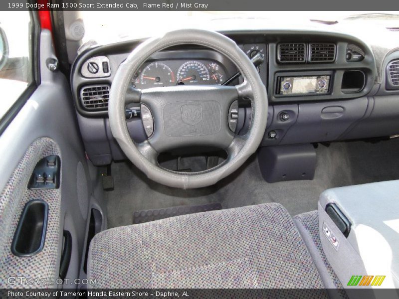 Flame Red / Mist Gray 1999 Dodge Ram 1500 Sport Extended Cab