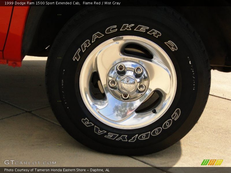 Flame Red / Mist Gray 1999 Dodge Ram 1500 Sport Extended Cab