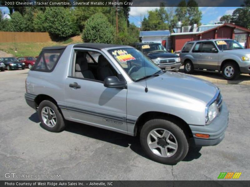 Silverleaf Metallic / Medium Gray 2003 Chevrolet Tracker Convertible