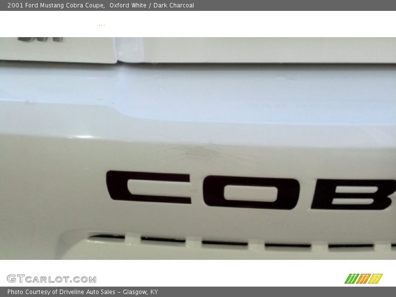 Oxford White / Dark Charcoal 2001 Ford Mustang Cobra Coupe