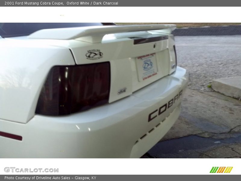 Oxford White / Dark Charcoal 2001 Ford Mustang Cobra Coupe