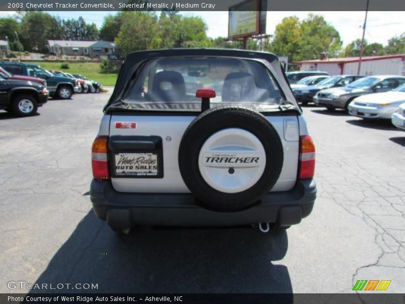 Silverleaf Metallic / Medium Gray 2003 Chevrolet Tracker Convertible