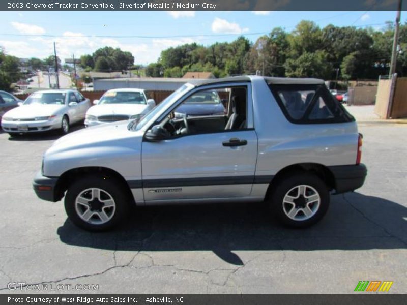 Silverleaf Metallic / Medium Gray 2003 Chevrolet Tracker Convertible