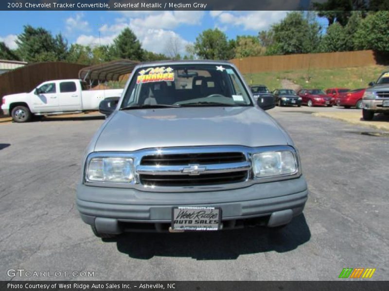 Silverleaf Metallic / Medium Gray 2003 Chevrolet Tracker Convertible