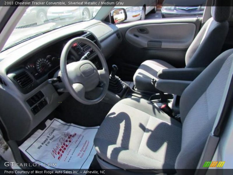 Silverleaf Metallic / Medium Gray 2003 Chevrolet Tracker Convertible