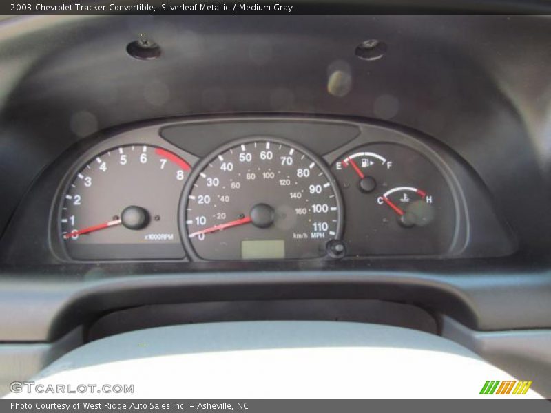  2003 Tracker Convertible Convertible Gauges