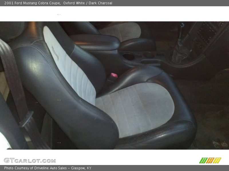 Oxford White / Dark Charcoal 2001 Ford Mustang Cobra Coupe