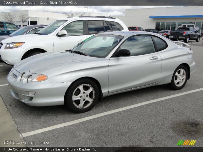 Super Silver / Black/Gray 2001 Hyundai Tiburon