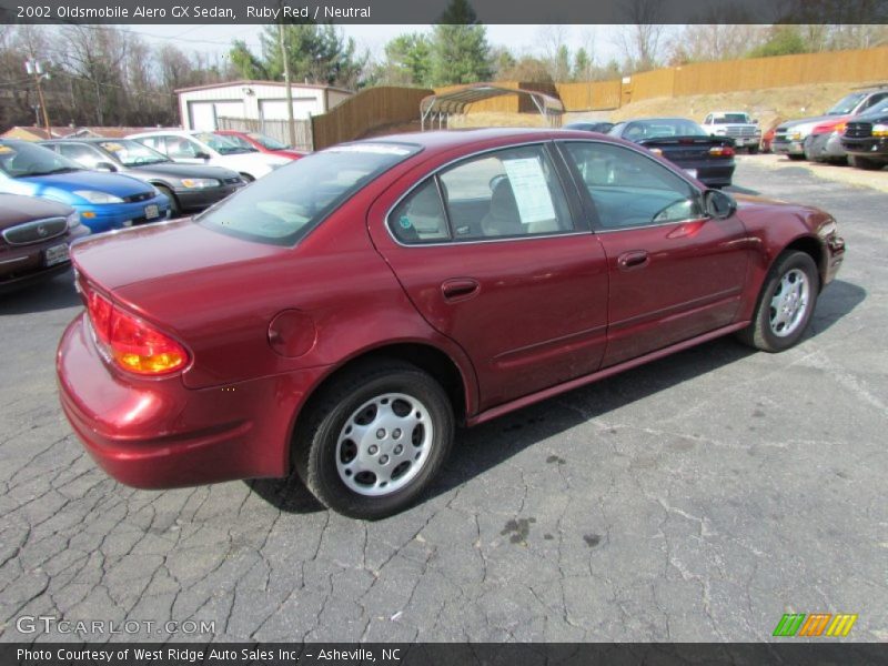 Ruby Red / Neutral 2002 Oldsmobile Alero GX Sedan