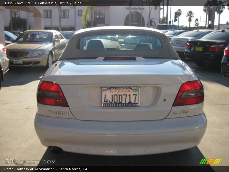 White / Beige 1999 Volvo C70 LT Convertible