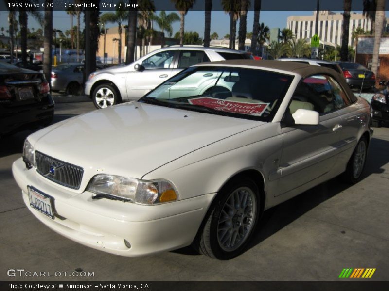 White / Beige 1999 Volvo C70 LT Convertible