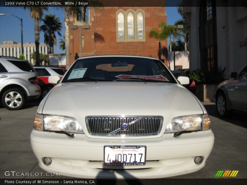 White / Beige 1999 Volvo C70 LT Convertible
