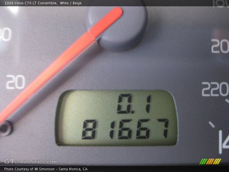 White / Beige 1999 Volvo C70 LT Convertible