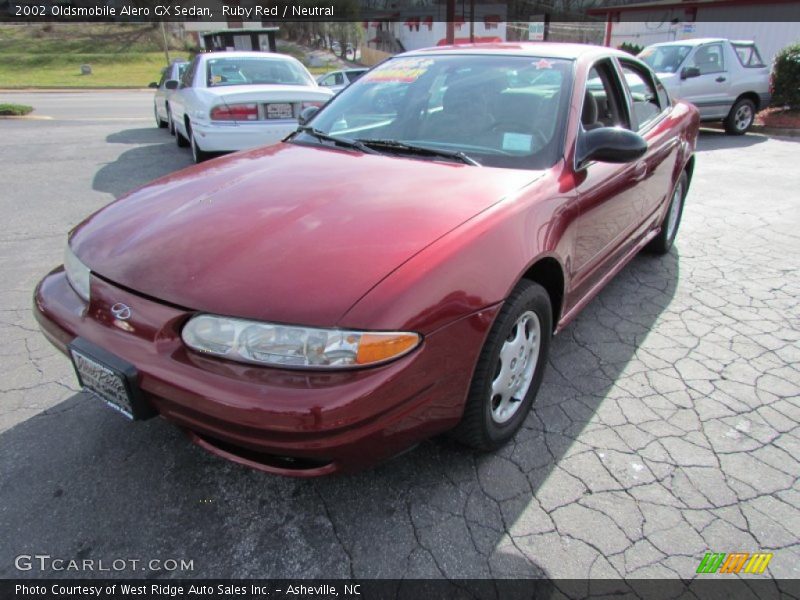 Ruby Red / Neutral 2002 Oldsmobile Alero GX Sedan