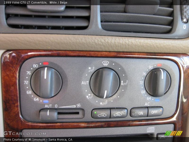 White / Beige 1999 Volvo C70 LT Convertible