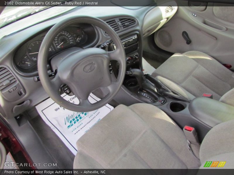 Ruby Red / Neutral 2002 Oldsmobile Alero GX Sedan