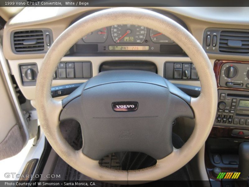 White / Beige 1999 Volvo C70 LT Convertible