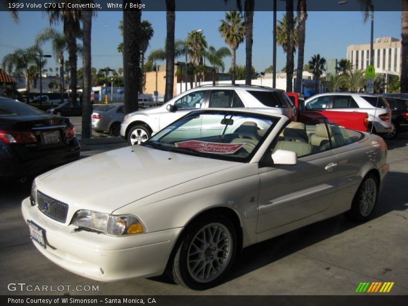 White / Beige 1999 Volvo C70 LT Convertible