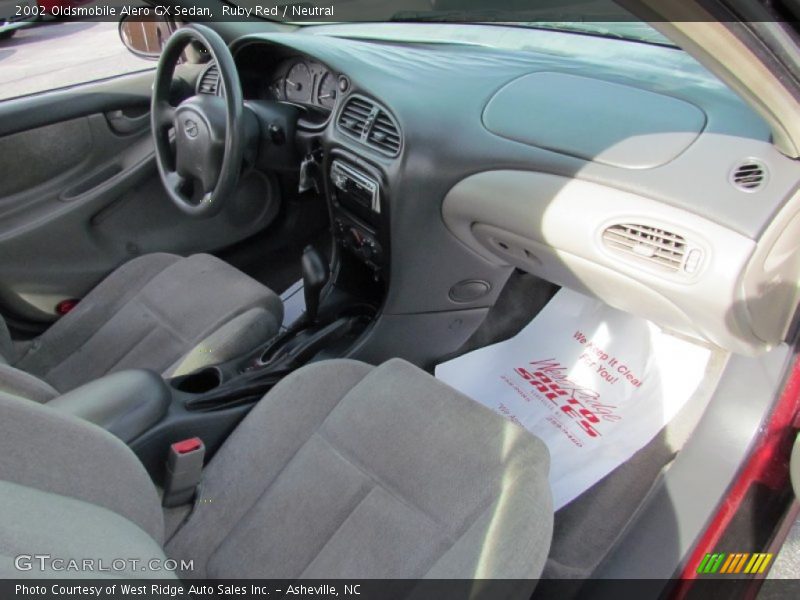 Ruby Red / Neutral 2002 Oldsmobile Alero GX Sedan
