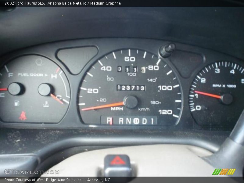 Arizona Beige Metallic / Medium Graphite 2002 Ford Taurus SES